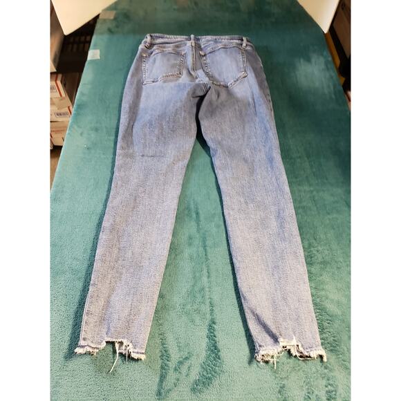 Loft Jeans Size 4 Womens Blue Stretch Pants Ladies Denim Mid Rise Curvy Skinny - Picture 11 of 13